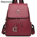 Weiyinxing 2023 Multifunction Vintage Women Backpacks High Quality Female Back Pack Ladies Shoulder Bag Ladies Leather Travel Backpack