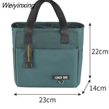 Weiyinxing Bento Lunch Box Thermal Bag Large Capacity Food Zipper Storage Bags Container for Women Cooler Travel Picnic Handbags