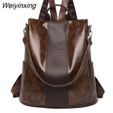 Weiyinxing Women Backpack Female High Quality Soft Leather Book School Bags For Teenage Girls Sac A Dos Travel Back pack Rucksacks Mochilas
