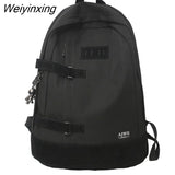 Weiyinxing Men Female Nylon Book Bag Fashion Male Women College Backpack New Boy Girl School Bag Lady Laptop Travel Student Backpack Trendy