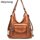 Weiyinxing Luxury Soft Leather Multifunction Women Bags Fashion Female Large Capacity Shoulder Bag High Quality Women Crossbody Handbag