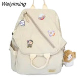Weiyinxing Multipurpose Backpack Women Large Capacity Handbag Shoulder Bags Student Schoolbag Nylon Messenger Bag Multipurpose Bag