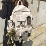 Weiyinxing Black Nylon Bagpack Casual Lady Travel Backpacks Female Anti Theft Rucksack Women School Backpack Korean Back Pack Mochila