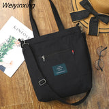 Weiyinxing All-match Women's Tote Shoulder Bag New Canvas Hit Color Crossbody Bags For Women 2023 Fashion Letter Zipper Handbags