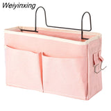 Weiyinxing Cosmetics Makeup Organizer Cotton Storage Bag With Pockets Hanging Organizer For Bathroom Remote Control Pouch Box