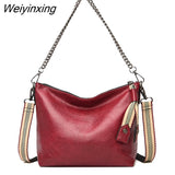 Weiyinxing PU Leather Shoulder Bags For Women 2023 Chain High Capacity Handbags Travel Luxury Hand Bag Female Large Shoulder Bag