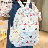 Weiyinxing Cute Cartoon Printing Girl Travel Book Bag Trendy Women Laptop Leisure School Bags Female Fashion College Backpack Kawaii