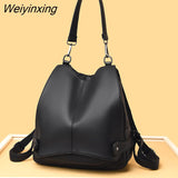 Weiyinxing Teenage Girls Travel Back pack Sac A Dos Femme New Women Multifunctional Backpack Female Leather Shoulder Bags School Bag