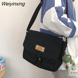 Weiyinxing Women's Canvas Bag Japanese Department Harajuku Windsuit Messenger Bag Female Korean Students Shoulder Bags