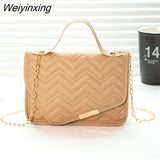 Weiyinxing Messenger Bag for Women Luxury Embroidery Handbags Female Cosmetic Bag Fashion Chain Ladies Crossbody Shoulder Bags