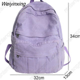 Weiyinxing Fabric School Bag New Fashion College Student Vintage Women Backpack Canvas Female Laptop Bag Travel Kawaii Ladies Backpack