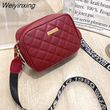 Weiyinxing Small Square Bag 2023 New Popular Shoulder Bag Women Solid Color PU Leather Mini Zipper Handbags Female Crossbody Bag