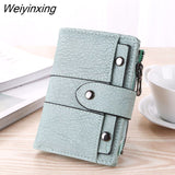 Weiyinxing Women Wallet Simple Retro Rivets Short Wallet Coin Purse Card Holders Handbag for Girls Purse Small Wallet Ladies Bolsa Feminina