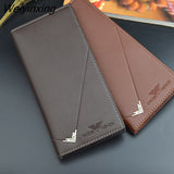 Weiyinxing Hot Men PU Leather Wallets Men's Long Design Causal Purses Male Folding Wallet Coin Card Holders High Quality Slim Money Bag