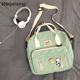 Weiyinxing School Bag Original Designer Large Capacity Handbag Shoulder Messenger Bag Dual Purpose Backpack Handbags Women Bags