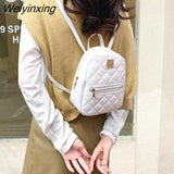 Weiyinxing Fashion Backpack for Women Rhombus Women's Bags Casual Women's Backpack Small School Bag Mobile Phone Bag Casual Travel Bag