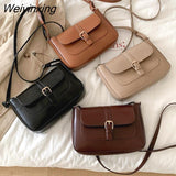 Weiyinxing Vintage Small Flap Messenger Bag Bags PU Leather Women Shoulder Crossbody Bag Bags 2023 NEW Women's Handbags Purses