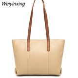 Weiyinxing Leather Large Capacity Tote Bag High Quality Soft Cow Leather Shoulder Messenger Bag For Women 2023Luxury Ladies Handbag