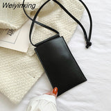 Weiyinxing Fashion Ladies Crossbody Messenger Bags Women Shoulder Bag Simple Phone Wallet Mini PU Leather Card Holder Female Purse