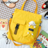 Weiyinxing Cartoon Tote Bag Canvas Handbag Shopping Bag Super Cool Handbags Shoulder Bags for Girl Book Bags Bolsa Feminina Mochila
