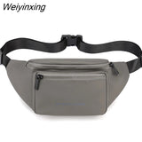 Weiyinxing Men's Fanny Pack Teenager Outdoor Sports Running Cycling Waist Bag Packs Male Fashion Shoulder Belt Bag Travel Phone Pouch Bags
