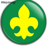 Weiyinxing accessories badge 45mm broches de decoración insignias de Metal para ropa decoración de mochila