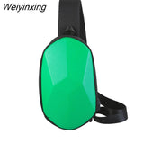 Weiyinxing Chest Bag Men Universal Polyhedron Diagonal Hard Shell Waterproof Function Backpack Riding Couple Shoulder Bag