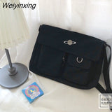 Weiyinxing Women Fashion Shoulder Bags Multifunction Canvas Crossbody Bag Retro Handbags Travel Shoulder Messenger Bags Leisure Package