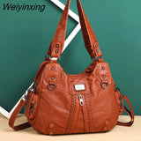 Weiyinxing Soft Leather Handbags Women's Bags New Fashion High Quality Woman Messenger Bag Designer Famous Brand Women Shoulder Tote