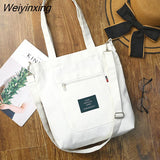 Weiyinxing All-match Women's Tote Shoulder Bag New Canvas Hit Color Crossbody Bags For Women 2023 Fashion Letter Zipper Handbags