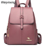 Weiyinxing 2023 Women Leather Backpacks Fashion Shoulder Bags Female Backpack Ladies Travel Backpack Mochilas School Bags For Girls