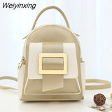 Weiyinxing Backpacks Women PU Leather Cute Small Backpack Female White Back Pack Black Backpacks For Teen Girls Fashion Backpack Women