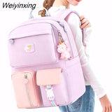 Weiyinxing Girls School Bag Super Light Children's Spine Protection And Load Reduction Backpack Student Large Capacity Child Bags