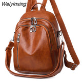 Weiyinxing Teenage Girls Female School Bag Hot Sale Backpacks 2023 New Fashion Woman Backpack High Quality Youth PU Leather Backpacks