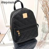 Weiyinxing Fashion Backpack for Women Rhombus Women's Bags Casual Women's Backpack Small School Bag Mobile Phone Bag Casual Travel Bag