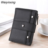 Weiyinxing Women Wallet Simple Retro Rivets Short Wallet Coin Purse Card Holders Handbag for Girls Purse Small Wallet Ladies Bolsa Feminina