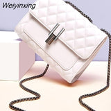 Weiyinxing women's bag new Leather 2023 fashion versatile trend small bag women's messenger single shoulder bag chain bags