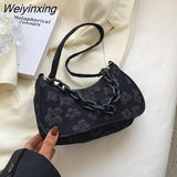 Weiyinxing Shoulder Bags for Women 2023 Fashion Print Women Luxury Handbag PU Leather Casual Underarm Shoulder Bags Totes Purse