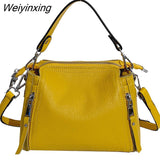 Weiyinxing Genuine Leather Women Handbags Cowhide Women Shoulder bag Fashion Luxury Ladies Messenger Bags High Quality Female Tote bag