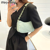 Weiyinxing Shoulder Bags For Women 2023 New Casual Corduroy Crossbody Bags For Women Solid Color Simple Handbags Women'S Bag