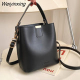 Weiyinxing Ladies Handbags Designer Crossbody Bags For Women Small Bucket Shoulder Bag Pu Leather Travel Messenger Bags
