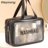 Weiyinxing Women Travel Wash Bag Female Transparent Waterproof Storage Makeup Pouch Bags Large Capacity Cosmetic Bag Organizer Beauty Case