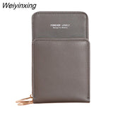 Weiyinxing Mini Phone Bag Luxury Hand Bags for Womens PU Leather Crossbody Bags Vertical Zipper Wallet Small Shoulder Bag