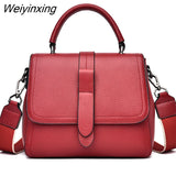 Weiyinxing Quality Genuine Leather Women Shoulder Crossbody Bags 2023 Luxury Designer Female Handbag Fashion Lady Cow Leather Tote Sac