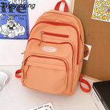Weiyinxing Multiple Pockets Women Backpack Female Cool Waterproof Nylon Travel Bag Large Capacity Kawaii Schoolbag Girl Student Bookbag