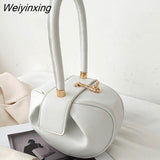 Weiyinxing a main Luxury Designer Handbag Women Small Round Design Leather Hand Bag For Women 2023 Fashion Bowling Bag Purse Clutches