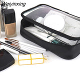 Weiyinxing Cosmetics Bag Women Makeup Organizer Travel Handbag Zipper Clear Beauty Wash Bath Toiletry Waterproof Bags Kit