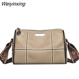Weiyinxing Women Genuine Leather Handbags Luxury Designer 3 Layers Cow Leather Shoulder Crossbody Bags Ladies Large Capacity Messenger Bag