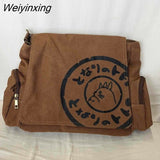 Weiyinxing Neighbor Totoro Messenger Bag Canvas Designer Women Handbag Female Corssbody Large Capacity Cartoon Shoulder Women's Tote Bag
