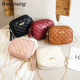 Weiyinxing Small Messenger Bag For Women 2023 Popular Lingge Embroidery Square Female Shoulder Bag Fashion Chain Ladies Crossbody Bags